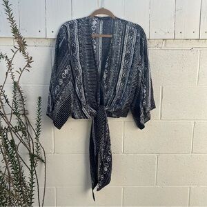 Olivaceous Monochrome Patterned Top